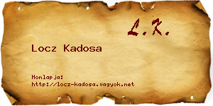 Locz Kadosa névjegykártya